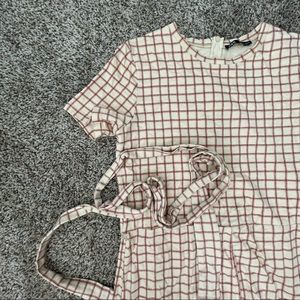 Zara plaid romper SZ L
